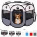Mile High Life Portable Cat Dog Crate | Foldable Travel Tent for Pets | Water Resistant Shade Cover | Large Gray - Buy Online on GoSupps.com