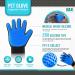 KENNELS & KATS Pet Grooming Glove | Premium De-shedding Brush for Dogs, Cats, Rabbits & Horses | 260 Tips for Mess-free Grooming | One Size Fits All | Blue - Buy Online on GoSupps.com
