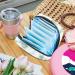 Portable Women's Binding-Up Bags | Menstrual Cup & Tampon Storage for Teens - Green Marble Design - Buy Online on GoSupps.com