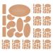 Moleskin Strips with Adhesive Blister Prevention Pads Mole Skin Tape Stickers for Feet Heel Shoes Padding,12 Sheets of 11 Shapes