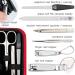 3 Swords Germany - brand quality 8 piece manicure pedicure grooming kit set for professional finger & toe nail care scissors clipper fashion leather case in gift box Made by 3 Swords (002020) RED - SYNTHETIC LEATHER - Buy Online on GoSupps.com
