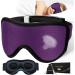 Musicozy 3D Breathable Silk Sleep Mask for Men and Women - Light Blocking Eye Cover for Travel, Office, Nap - Pink & Purple 2 Pack - Buy Online on GoSupps.com