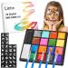 Lictin Face Body Painting Kit 18 Colors Rainbow Body Paint for Kids Adults Safe & Non-Toxic Water Based Split Cake Face Paint Palette with 5 Brushes Party Makeup Set for Halloween Christmas Cosplay 16 Colors