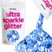 Hemway Premium Ultra Sparkle Glitter Multi Purpose Metallic Flake For Arts Cosmetics Resin Festival Face Hair - Azure Blue - Super Chunky (1/8 "0.125" 3mm) 100g / 3.5oz Azure Blue Super Chunky - 100g