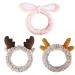 Hair band make -up 3 pieces of hair band make -up hair band cosmetics hair band women cosmetics make -up hair band Sleeping hair band khaki and brown and pink