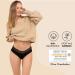 3th Periods Underwear Set | Organic Cotton Menstrual Underwear | Leak-Proof & Washable | Hygienic Black 3-Pack (L) - Zenaphyr - Buy Online on GoSupps.com