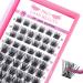 Cluster Lashes 72 Pcs Lash Clusters DIY Eyelash Extension Individual Lashes Confession D-16mm Thin Band Easy to Apply at home Lashes 16 mm Confession