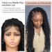 Lexqui 32 Square Knotless Locs Full Lace Braided Wig for Black Women - Synthetic Boho Curls with Baby Hair - Buy Online on GoSupps.com