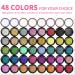 Saviland 48 Colors Chrome Nail Powder Set - Metallic Chrome for Mirror Effect Nail Art - DIY Manicure Decoration with Sponge Sticks - Home and Salon Use - Buy Online on GoSupps.com