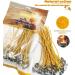 Nuozme 6 Cotton Candle Wicks Pre-Waxed with 100% Beeswax - 50 Pieces, Includes 60 Wick Stickers and 5 Wooden Wick Centering Devices - Ideal for DIY Candle Making - Buy Online on GoSupps.com