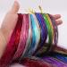 Hair Tinsel Real Hair Strands 12 Colours Hair Tinsel Extensions Glitter Hair Tinsel with Tools for Christmas Halloween Cosplay Party - Buy Online on GoSupps.com