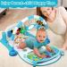 UNIH Baby Gym Play Mat with Kick and Play Piano, Water Mat, Tummy Time Mat - Musical Light Activity Center for Infants, Toddlers - Blue - Buy Online on GoSupps.com