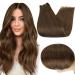 Full Shine Sew in Weft Extensions Human Hair 22 Inch Weft Hair Extensions Brown Remy Hair Extensions Color 6 Chestnut Brown Hair Bundles Weft Hair Extensions 100 Grams Double Weft Weave Hair 22 Inch #6 Chestnut Brown