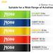 MOBU Resistance Bands Set - 5 Skin-Friendly Exercise Bands for Gym & Home Workout - 5 Resistance Levels for Strength Training - Green Blue Yellow Red Black - Buy Online on GoSupps.com