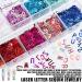 English Letter Nail Art Glitter Sequins 1Box 12Grids Iridescent Laser Alphabet Nail Flakes for Nail Art Sequins Resin Fillers Nail Glitter for Nail Art Design Decorations DIY Crafts (Colorful Letters) - Buy Online on GoSupps.com