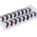 Yawamica Colored Lashes Fluffy Wispy Russian Strip Lashes with Color D Curl False Eyelashes Look like Colored Lash Extensions 8 Pairs (8 Colors)