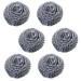 6Pcs Metal Scrubber Brush Steel Wool Used for Dishes Stainless Steel Scouring Pad Pots Pans and Ovens