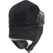 Wool Blend Aviator Trapper Hat Trooper Ushanka Bomber, Black Corduroy | One Size, Warm Winter Cold Protection - Buy Online on GoSupps.com
