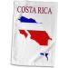 Exotic Costa Rica Map Hand Towel | 3D Rose Design | Flag Colors | 15 x 22 - Buy Online on GoSupps.com