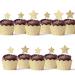 PACK of 24pcs Star Shaped Toppers in Gold Glitter Glitter Cake Decorationg Toppers Start Toppers for Birthday New Years Wedding Cake Decoration Birthday Cupcake Toppers - Buy Online on GoSupps.com