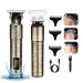 RESUXI Beard Trimmer and Hair Clippers for Men - Professional Beard Grooming Kit with Rechargeable Waterproof Shaver - Electric Cordless Design - 3 Changeable Detailer Combs (Gold)