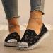 Women's Lace Flower Embroidered Slip-On Loafers - Black Mesh Casual Sneakers - Buy Online on GoSupps.com