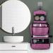 Cooja Wash Bag Hanging Toiletry Bag for Women - Makeup Travel Washbag with Hook & Handle + 2 Drawstring Bags - Violet - Buy Online on GoSupps.com
