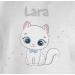 Personalized Gift: Cute Cat T-Shirt for Girls by Shirtracer - Unique Custom Name Design - White Cat Motif 02 - Buy Online on GoSupps.com