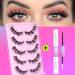 Wiwoseo Lash Extension Kit - Fluffy 18MM Mink Eyelashes & Bond | 5 Pairs D Curly Faux Mink Lashes - Buy Online on GoSupps.com