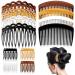 Ouligay 12Pcs Hair Combs Slides Hair Side Combs Plastic French Twist Decorative Hair Accessories for Girls Women Bridal Wedding