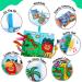 High Contrast Sensory Baby Books 2-Pack | Soft Cloth, Crinkle, Teething Toys for 0-18 Months | Travel & Tummy Time Essentials | Marine & Jungly Animal Designs - Buy Online on GoSupps.com