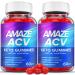 (2 Pack) Amaze ACV Keto Gummies - Official Formula Vegan - Amaze Keto ACV Gummies Amaze Keto Gummies Amaze ACV Gummies with Apple Cider Vinegar Weight 1000mg Loss Vitamin B12 Beet (120 Gummies)