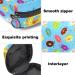 Stylish Menstruation Pad Bag with Zipper - Colorful Blue Donut Design for Women & Girls | Tampons & Napkin Storage - Buy Online on GoSupps.com