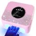 268W U V Light for Gel Nails LimeGirl Nail Lamp LED Nail Lamp Professional with 4 Timer 45 Lamp Beads and Automatic Sensor Nail Cure Lamp for Gel Polish Acrylic Nail Powder (Pink)