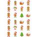 24 edible PRE CUT Christmas Gingerbread kids childrens party decoration cupcake toppers on wafer rice paper - Buy Online on GoSupps.com