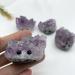 Crystal Rough Specimen Healed Natural Amethyst Crystal Cluster Hedgehog Ornaments Hand Carved Crystal Stones Purification Gifts Stones As a Gift 1pc - Buy Online on GoSupps.com