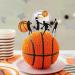 Gyufise 24Pcs Basketball Cake Toppers Basketball Theme Cake Decoration for Boy Cake Topper Sports Theme Babyshower Basketball Party Decorations Basketball Party Supplies Pattern 5 - Buy Online on GoSupps.com