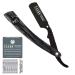 100 BLADES + Facn Professional Wooden Straight Edge Barber Razor - Salon Quality Cut Throat Shavette