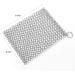 Premium 8x6 Square Cast Iron Cleaner - Stainless Steel Scrubber for Cast Iron Pans - Buy Online on GoSupps.com