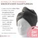 Elexacare Haarturban - 2-Piece Microfiber Turban Towel Set (Anthracite/Dark Gray) for Long Hair - Buy Online on GoSupps.com