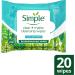 Simple Daily Skin Detox Clear + Matte Biodegradable Wipes with vitamin B3 cleansing make-up remover for oily skin 20 wipes (Pack of 2) 20 count (Pack of 2) Wipes - Buy Online on GoSupps.com