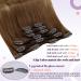 Shop Laavoo Clip-In Hair Extensions - Real Balayage Brown & Ombre Styles | 7-Piece Set #6/8/14 35cm 105g - Buy Online on GoSupps.com