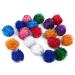 Voviggol 20st 5cm cat balls sparkle large size petball cat toys ball glittering cats pom pom ball fuzzy cat balls for kitten indoor (sorted color by chance) 20st cat balls sparkle