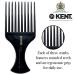 Kent SPC86 Salon-Style Hair Pick and Barber Comb for Curly Hair - Afro Parting Comb for Thick Hair - Kent Quality Barber Supplies - Buy Online on GoSupps.com
