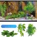 ERKOON Artificial Plastic Plant 3 Pieces Set Reptile Habitat and Aquarium Fish Terrarium Decor - Buy Online on GoSupps.com