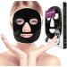 ICEHOF cooling mask with clay - cooling mask for the face - soothing wellness mask - relaxation mask has a calming & pain -relieving - face mask (black)