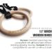 Grey Fox Premium Numbered 1.1 Wooden Gymnastic Rings with Adjustable Straps - Olympic Size, Chalk, Non-Slip Buckle | Full Body Suspension for Bodyweight Calisthenics - Home Gym Equipment for Fitness Enthusiasts - Buy Online on GoSupps.com