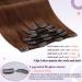 Laavoo Auburn Brown Clip In Hair Extensions - Real Human Hair 14 Inch (35cm) 105g 7 Pieces - Premium Quality for Natural Look - Buy Online on GoSupps.com