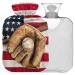 Naanle baseball bats American flag heat bottle with reference transparent hot water bottle 2l large hot hot water bottle for bed handfoot heat pain relief heat and cold therapy