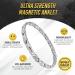 MagnetRX Ultra Strong Magnetic Anklet for Women | Titanium Magnetic Anklet in Silver | Shop Now for Premium Magnetic Jewelry - Buy Online on GoSupps.com